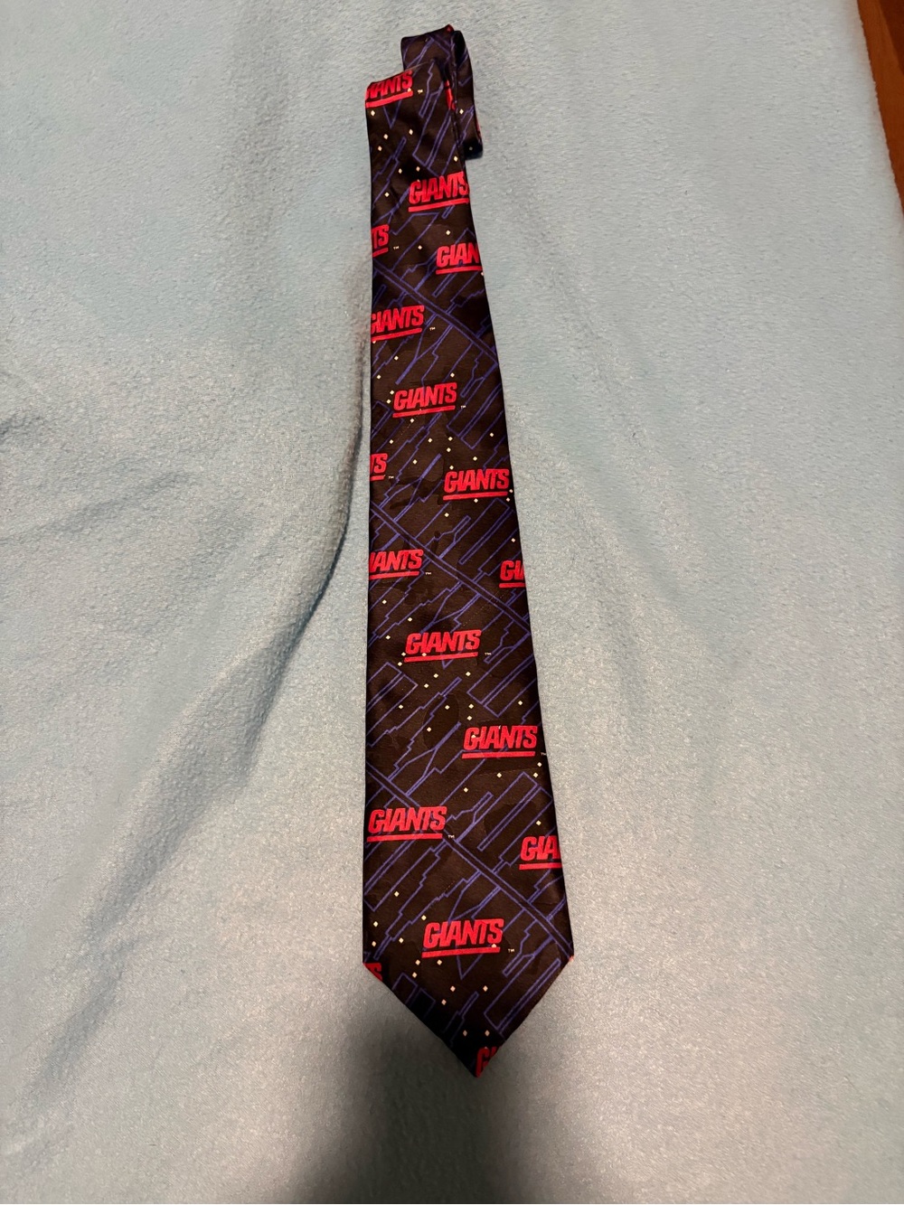 NFL Black Tie with Red GIANTS Logo